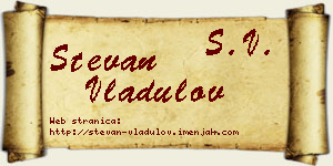 Stevan Vladulov vizit kartica